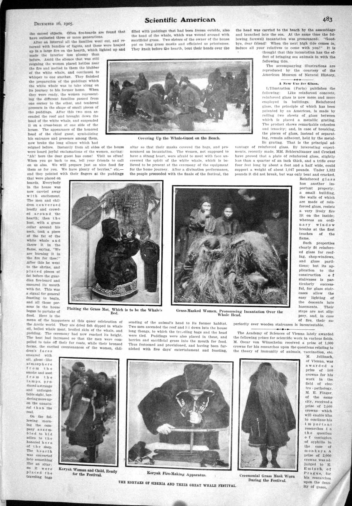 Old 1905 Scientific American Koryaks Siberia Whale Festival Oil Field 20th