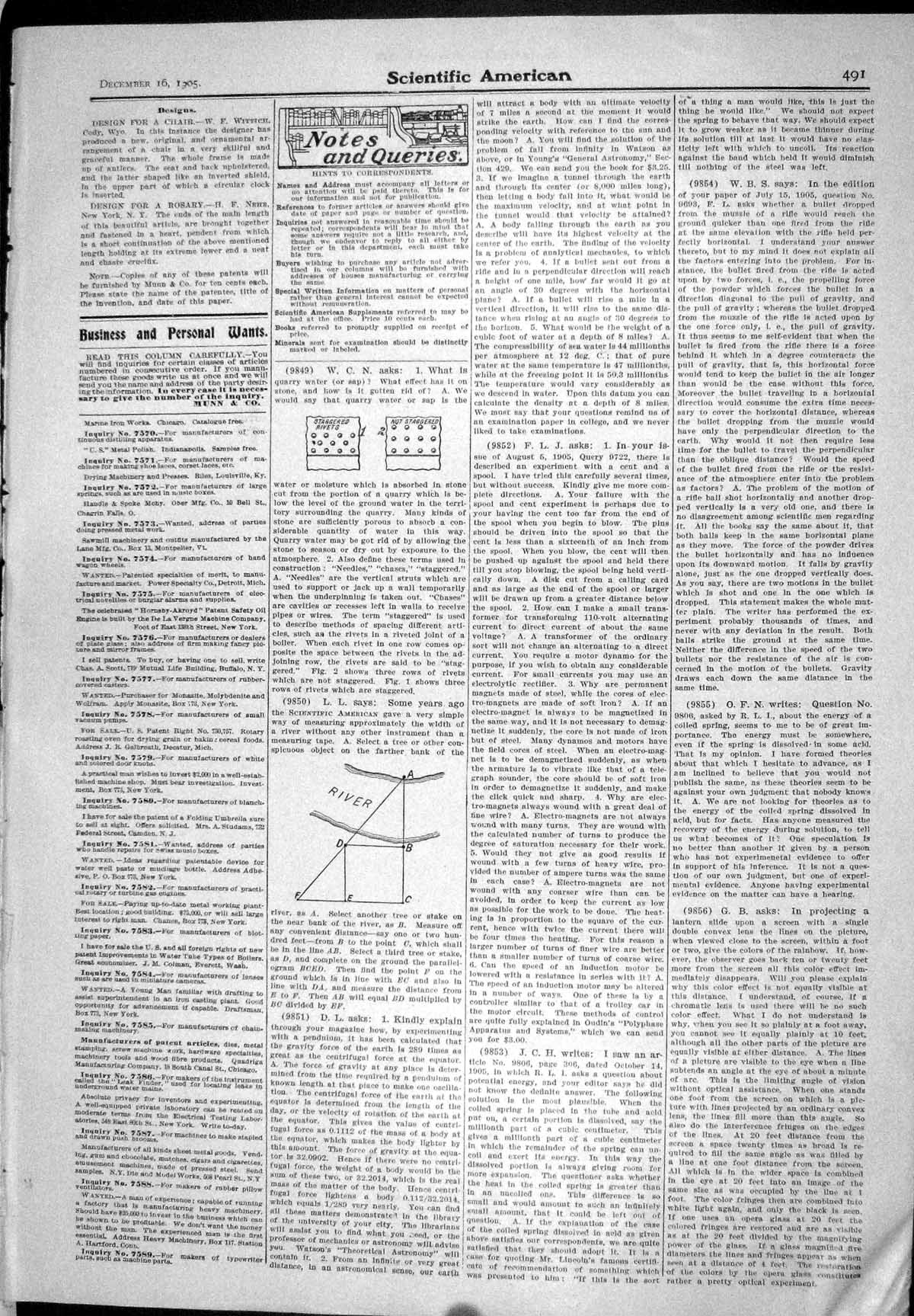 Old 1905 Scientific American Quarry Water River Diagrams Collier Medi 20th