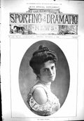 Antique Old Print 1900 Sport Photograph Miss Muriel Wylford Beautiful Woman