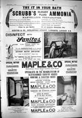 Old Print 1900 Scrubb'S Ammonia Sanitas Maple Furniture Brinsmead Pianos 20th