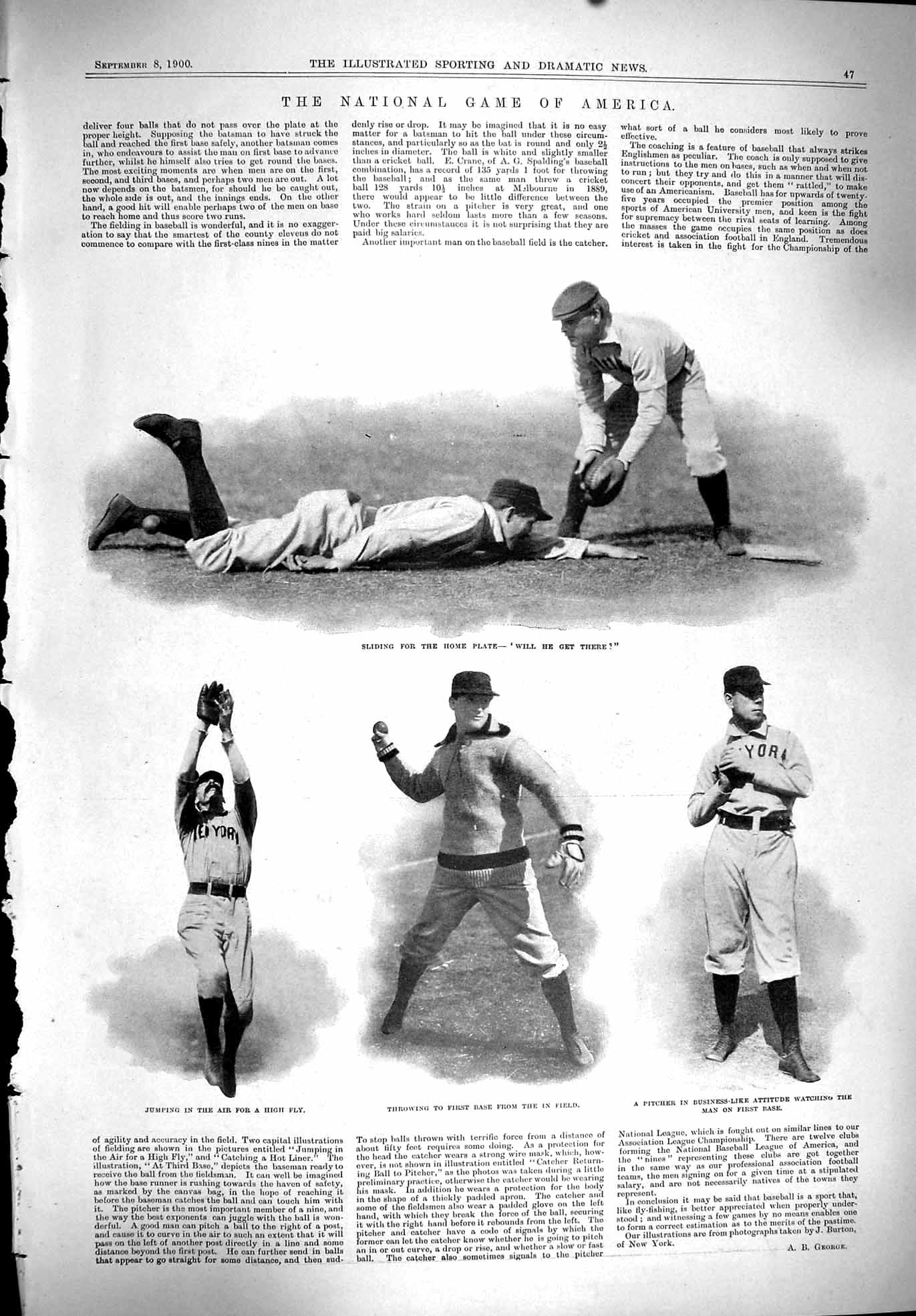Old 1900 Sport America Baseball Pitcher Boxing Aldershot Peel-Ritchie Victorian