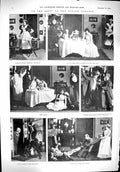 Original Old Antique Print 1900 Strand Theatre Horace Actors Scene Photograph