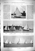 Old 1900 Sport Medway Yachts Kittiwakes Mimosa Jack Straw Chittabob V Victorian