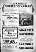 Old Print 1900 Scrubb'S Ammonia Lazenby Soup Squares Homocea Nestle Food 20th