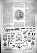 Antique Print 1900 Sport Fargus Cricket Advertisement Mappin Webb Jewellery
