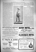 Old Print 1900 Handy Man Statue Mappin Webb Savoy Hotel Keystone Burgundy 20th