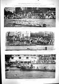 Old 1900 Sport Kingston-Upon-Thames Regatta Munro Clyde Yachts 20-Rat Victorian