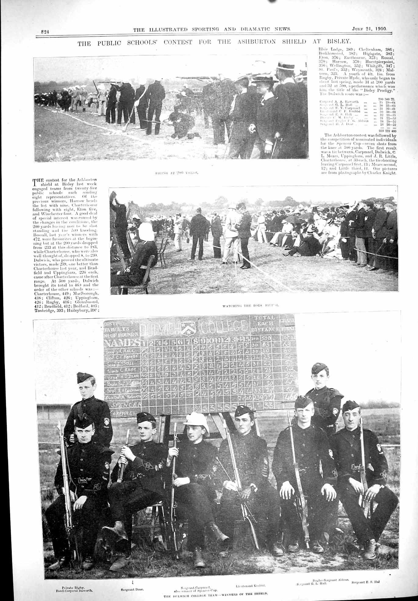 Old 1900 Sport Bisley Shooting Ashburton Dear Rigby Carpmael Krabbe F Victorian