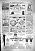 Old Print 1900 Petanelle Hats Bensons Watches Stohwasser Aitchison Glass 20th