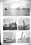 Old 1900 Sport Thames Sailing Barge Ireland Regatta Cultra Whimbrel S Victorian