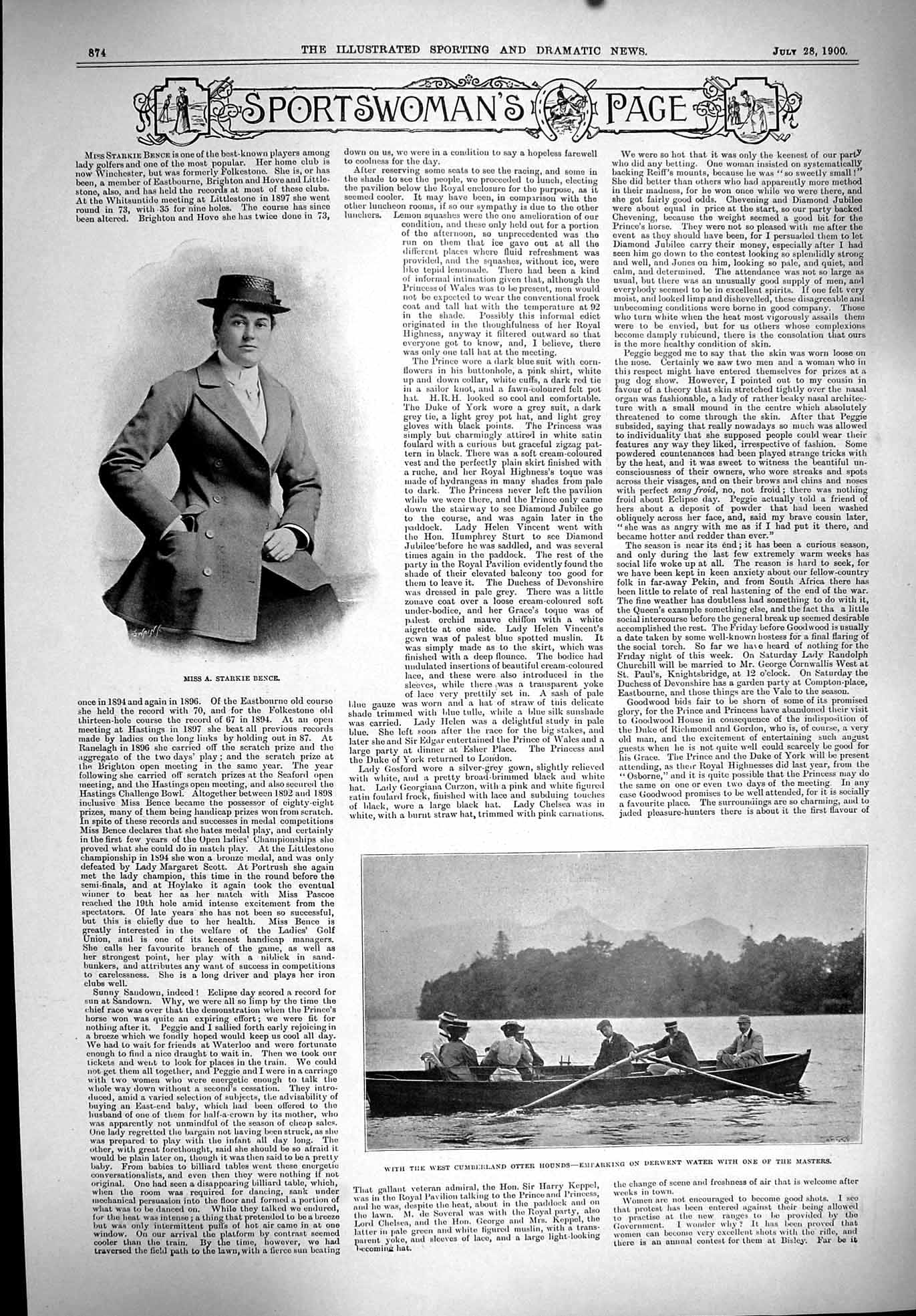 Old 1900 Sport Starkie Bence Cumberland Otter Hounds Derwent Casino G Victorian