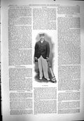 Original Old Antique Print Portrait Brockwell Cricket Batsman 1900 Sport 20th