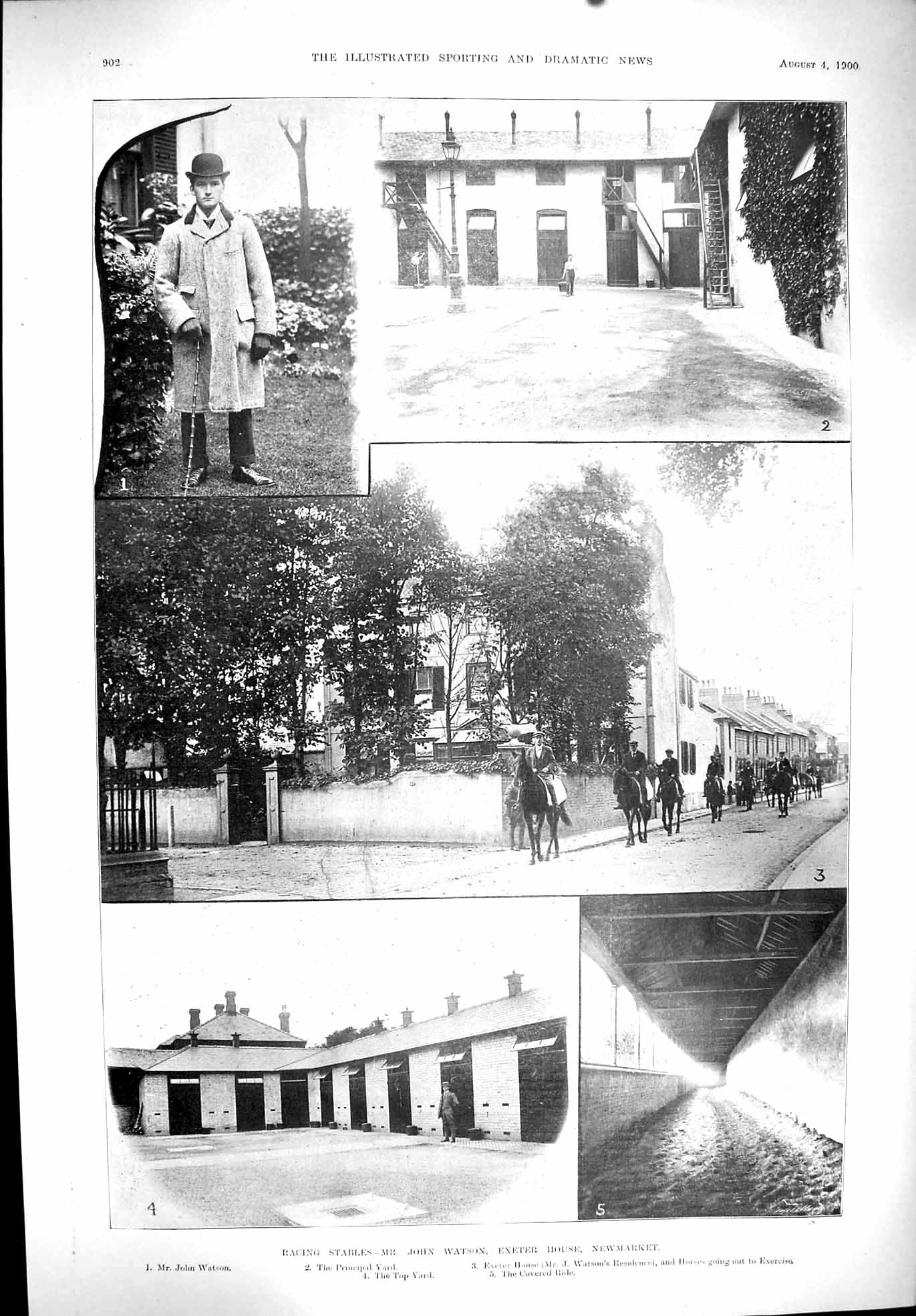 Old 1900 Sport Horse Racing Stables John Watson Newmarket Major Lamon Victorian
