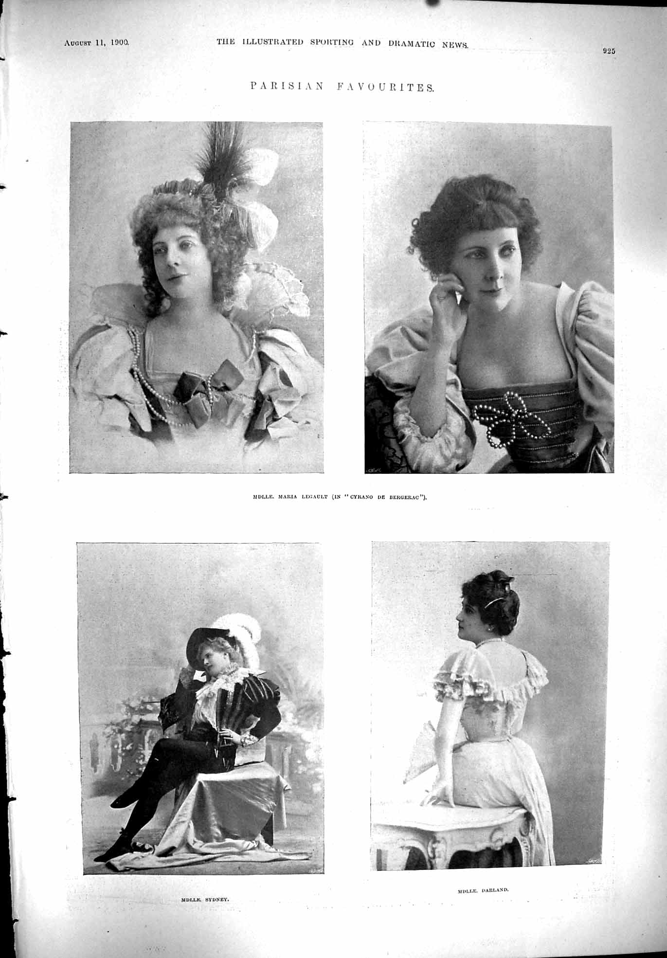 Old 1900 Paris Ladies Maria Legault Cyrano Bergerac Sydney Darland Th Victorian