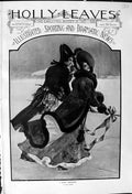 Old 1900 Christmas Scene Hurst Man Lady Ice-Skating Romance Ediswan A Victorian