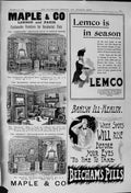 Antique Old Print 1900 Maple Furniture Lemco Liebig Extract Beechams Pills 20th