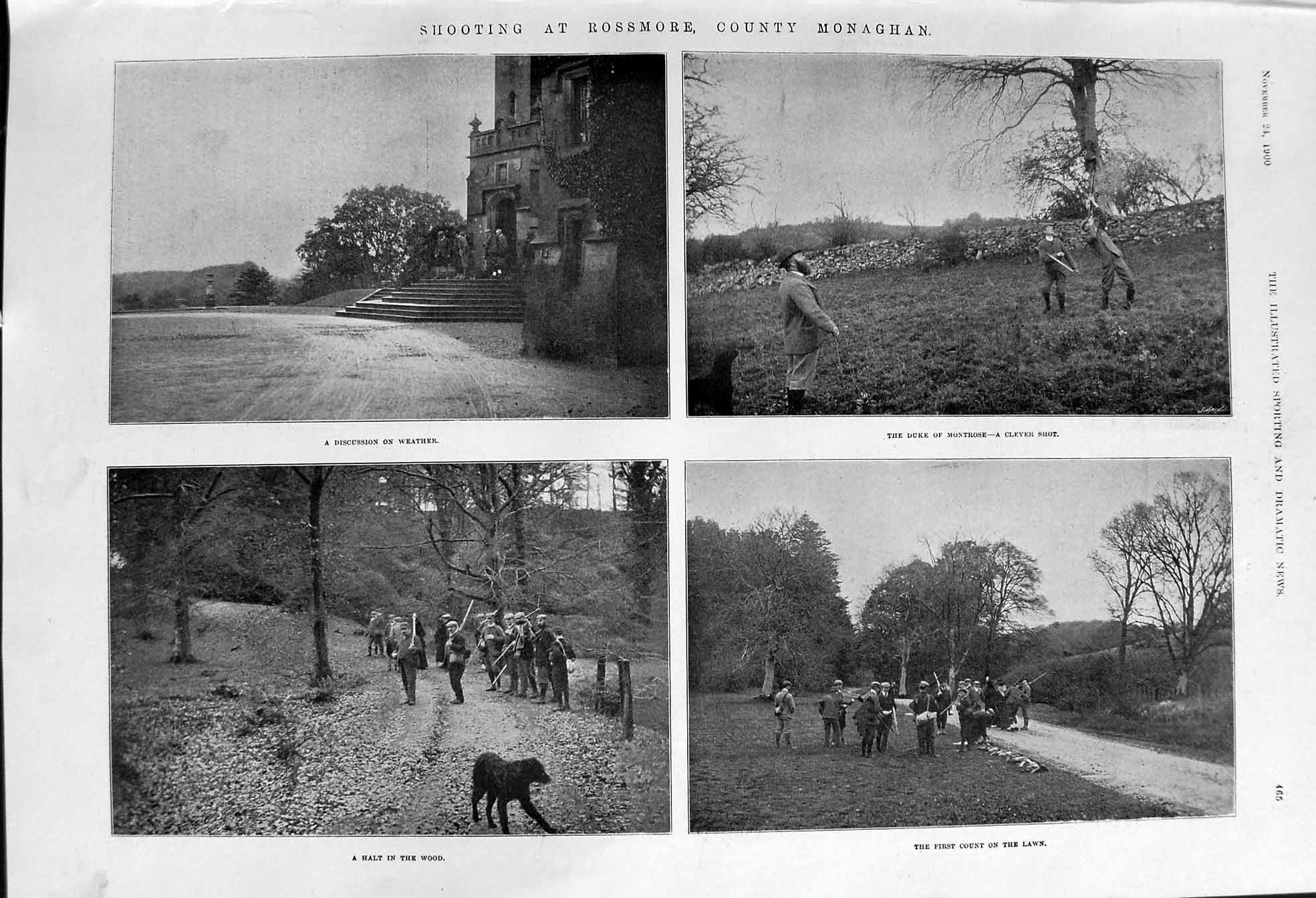 Old 1900 Hunting Shooting Rossmore Monaghan Duke Montrose Lily Hanbur Victorian
