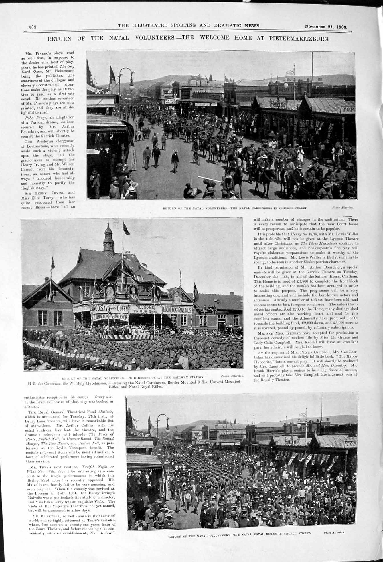 Old 1900 Naval Volunteers Pietermaritzburg Railway Station Hunters Af Victorian