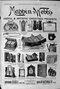 Old Print 1900 Mappin Webb Christmas Presents Badge Willesden Volunteers 20th