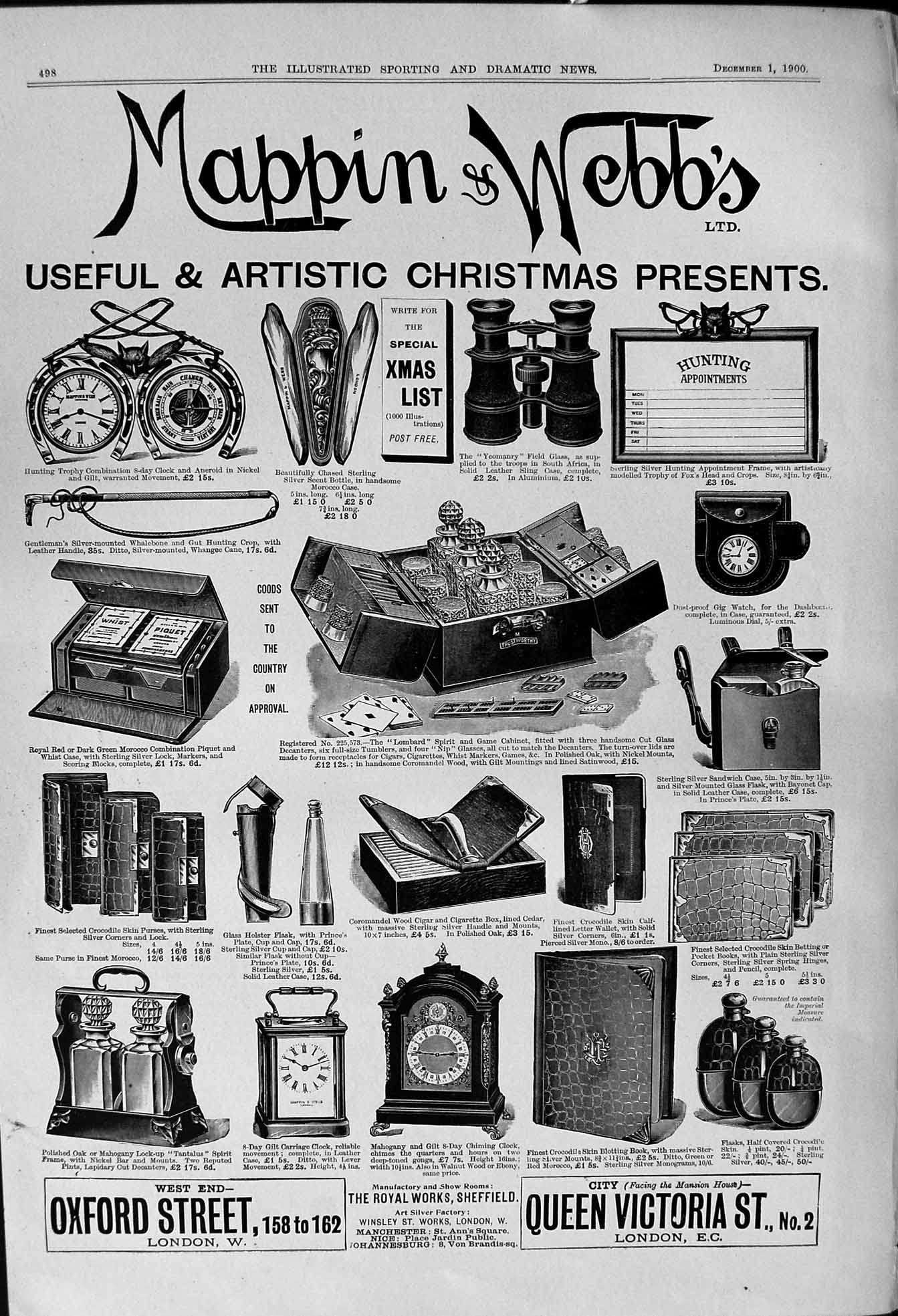 Old 1900 Mappin Webb Christmas Presents Oxford Queen Victoria Street Victorian