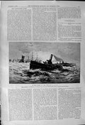 Original Old Antique Print 1900 Teeth Wind Ship Boat Sailing Lacy Brooks London
