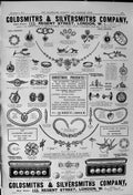 Old Antique Print 1900 Gsmith Silversmith Regent Street London Jewellery 20th
