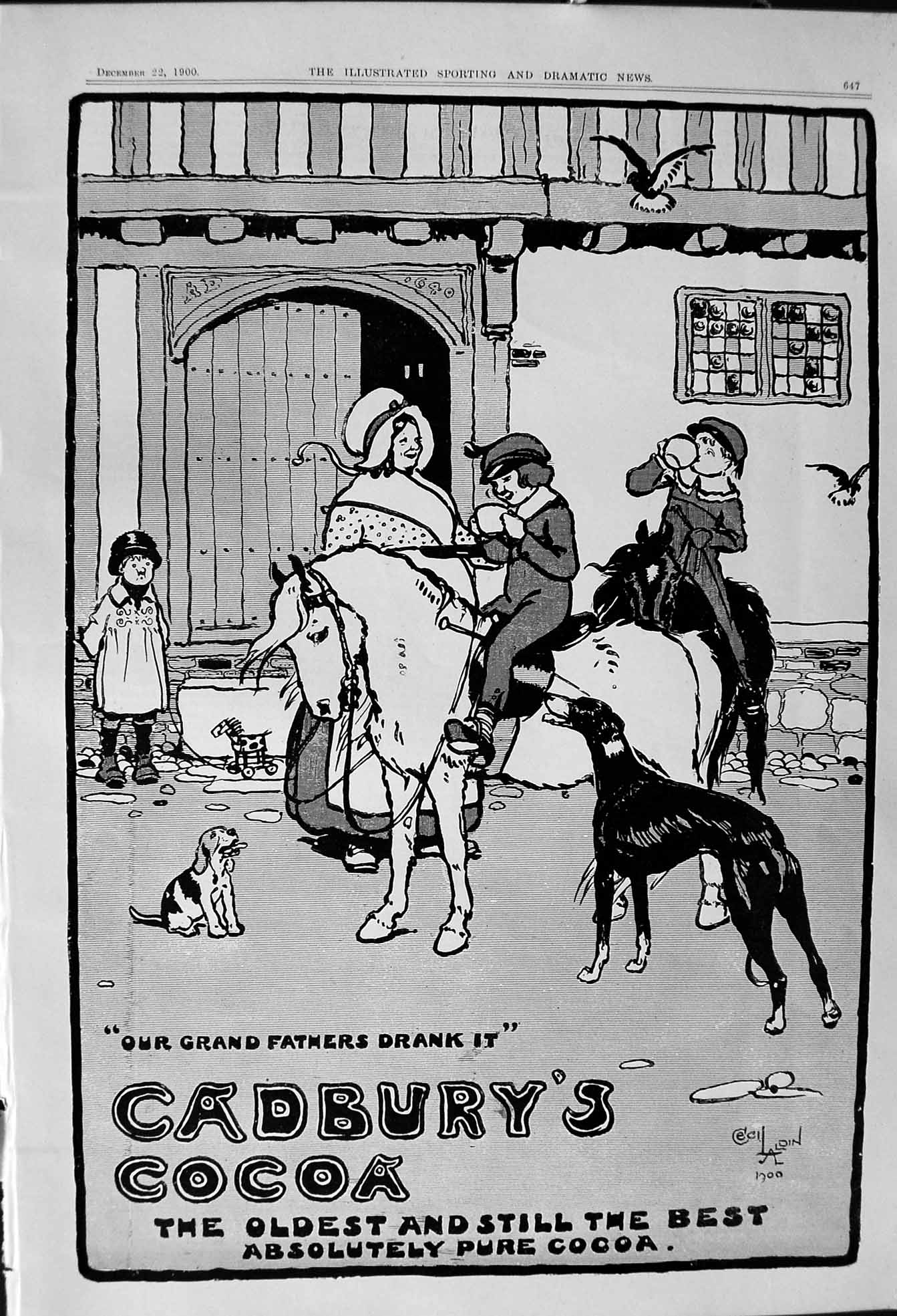 Old 1900 Advertisement Cadbury'S Cocoa Parisian Diamond Company Jewel Victorian