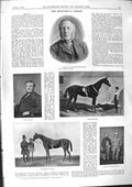 Old 1901 John Osborne Dawson Horse Hawthorn Dutchman Whaddon Fox Houn Victorian