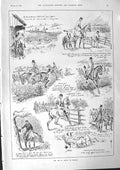Old 1901 Horse Hounds Hunting Dogs Maude Danks Kitty Clive Woffington Victorian