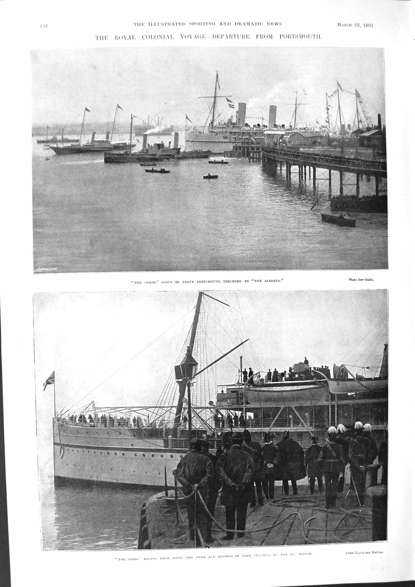 Old 1901 Ophir Ship Portsmouth Duke York Kitty Loftus Nell Gwyn Theat Victorian