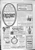 Old Print 1901 Owbridge'S Lung Tonic Cigarettes Ammonia Petanelle Watches 20th