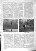 Old Antique Print 1901 Eltham Golf Links Lowing Pond Men Sport Photograph 20th