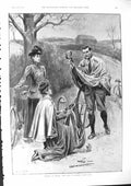 Old 1901 Cycling Puncture Ladies Man Country Malcomson Waterford Ball Victorian