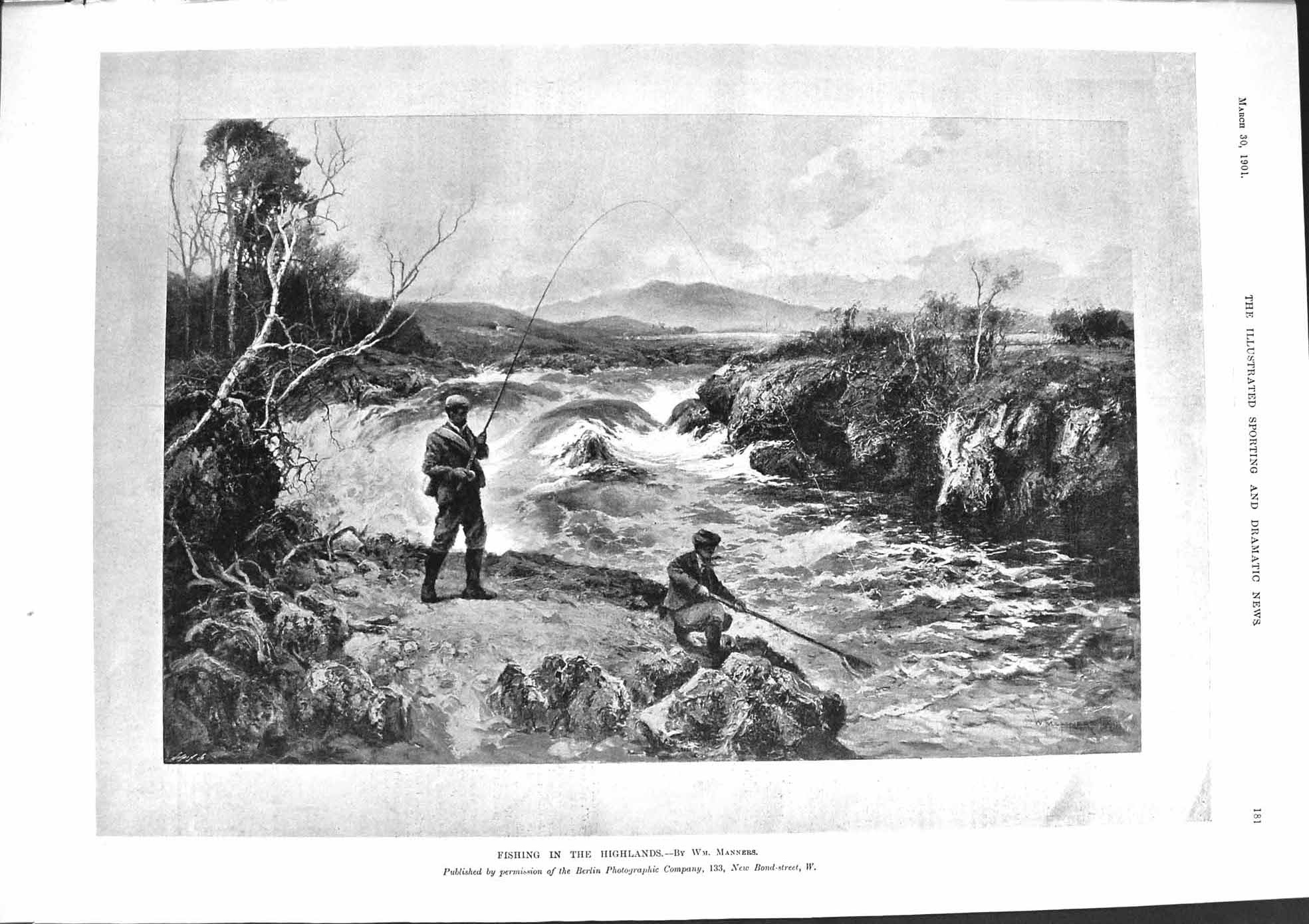 Old 1901 Fishing River Highlands Scotland Hockey Ireland Toy Dog Crys Victorian