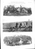 Old 1901 Berkshire Foxhounds Letcombe Manor Hunting Horses Dogs Sport Victorian