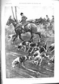 Old Antique Print 1901 Armour Hunting Hounds Horses Hoick Chantress Dogs 20th