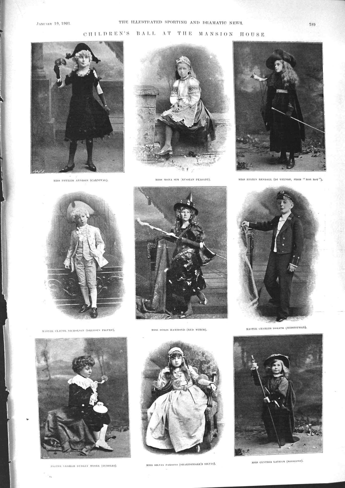 Old 1901 Children Mansion House Annison Sim Parsons Moore Latham Shea Victorian