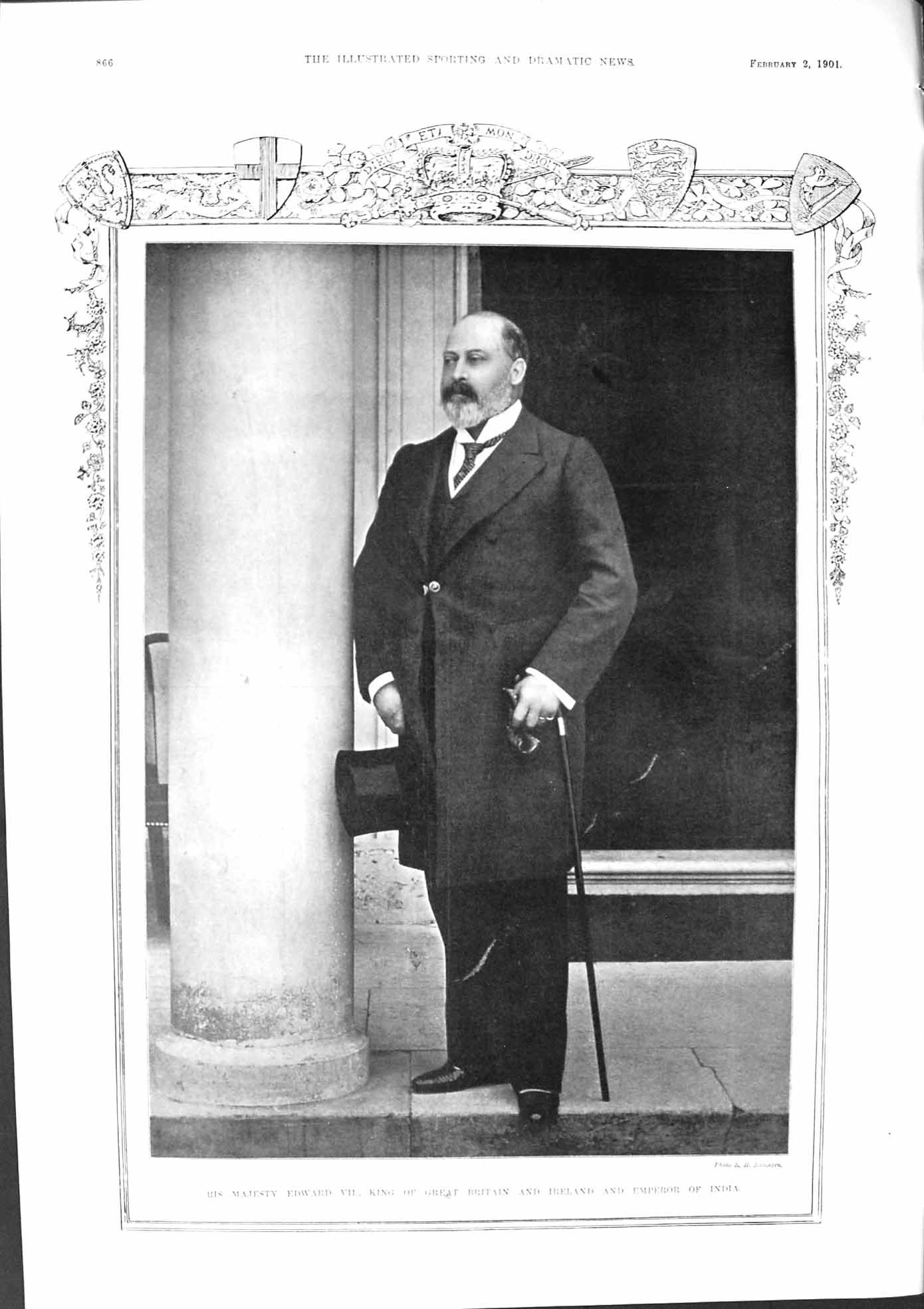Old 1901 King Edward Britain Ireland Empress India Portsmouth Windsor Victorian