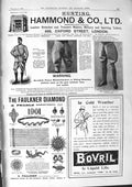 Antique Old Print 1901 Hammond Faulkner Diamond Kimberley House London Bovril