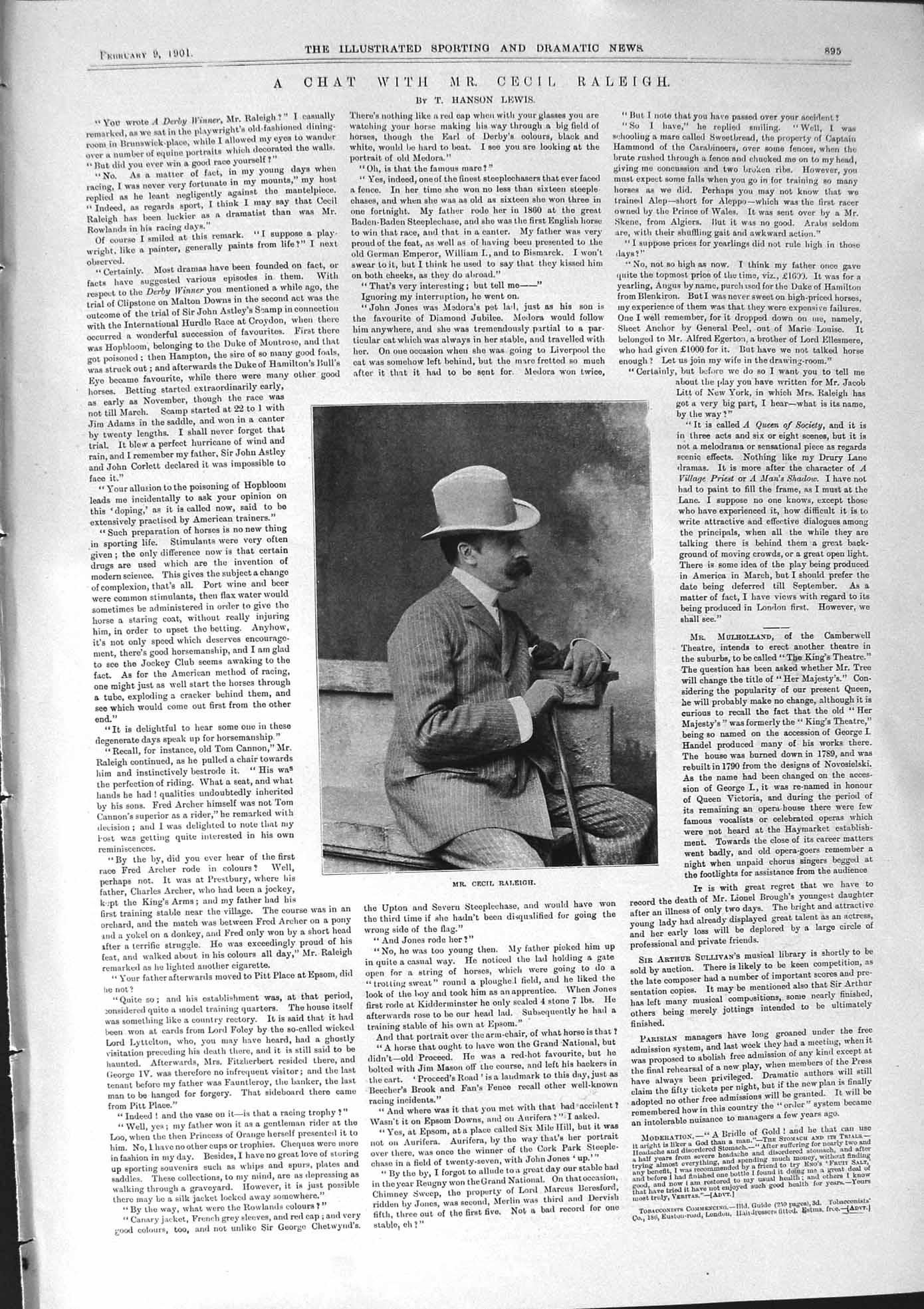 Old 1901 Photograph Cecil Raleigh Guyot Grand Prix Monte Carlo Seals Victorian