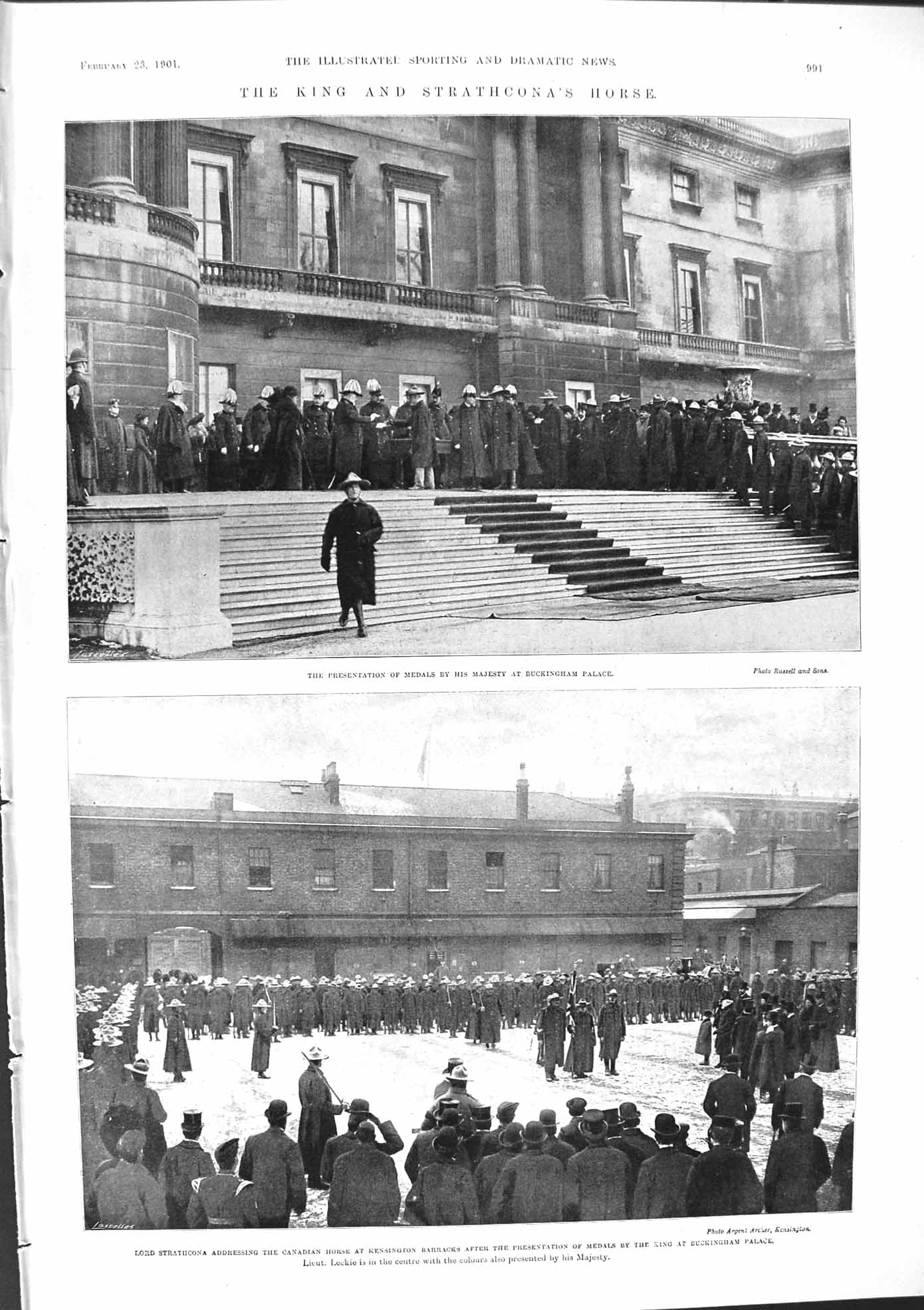 Antique Print 1901 King Strathcona Horse Buckingham Palace Kensington Siers
