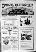 Old Print 1901 Crosse Blackwell Soup Tablets Beechams Pills J.R.D. Whisky 20th