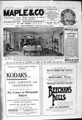 Old 1901 Advertisement Maple Furnishings Beechams Pills Kodak Photogr Victorian