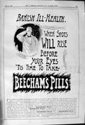 Original Old Antique Print 1901 Advertisement Beechams Pills Tonic Victorian
