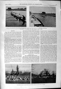Antique Print 1901 Oxford Rowing Magdalen CotswHounds Travess Horses Kempto