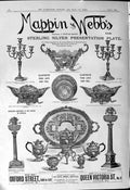 Antique Old Print 1901 Mappin Webb Sterling Silver Presentation Plate London