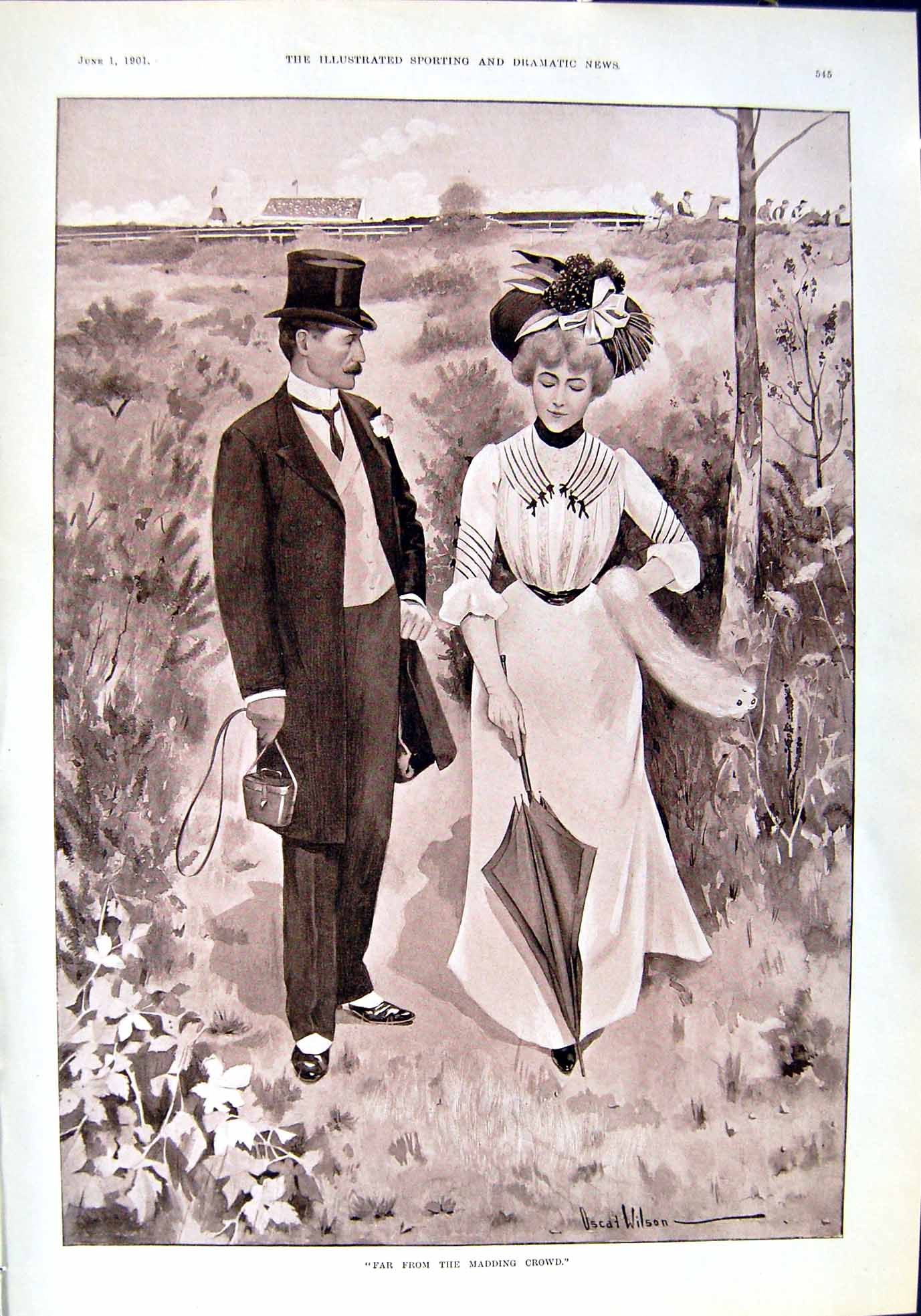 Old 1901 Wilson Far From Madding Crown Horse Racing Romance Stanley E Victorian