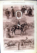 Old 1901 Demon'S Derby Horses Jockey Sport American Rider Betting Pol Victorian