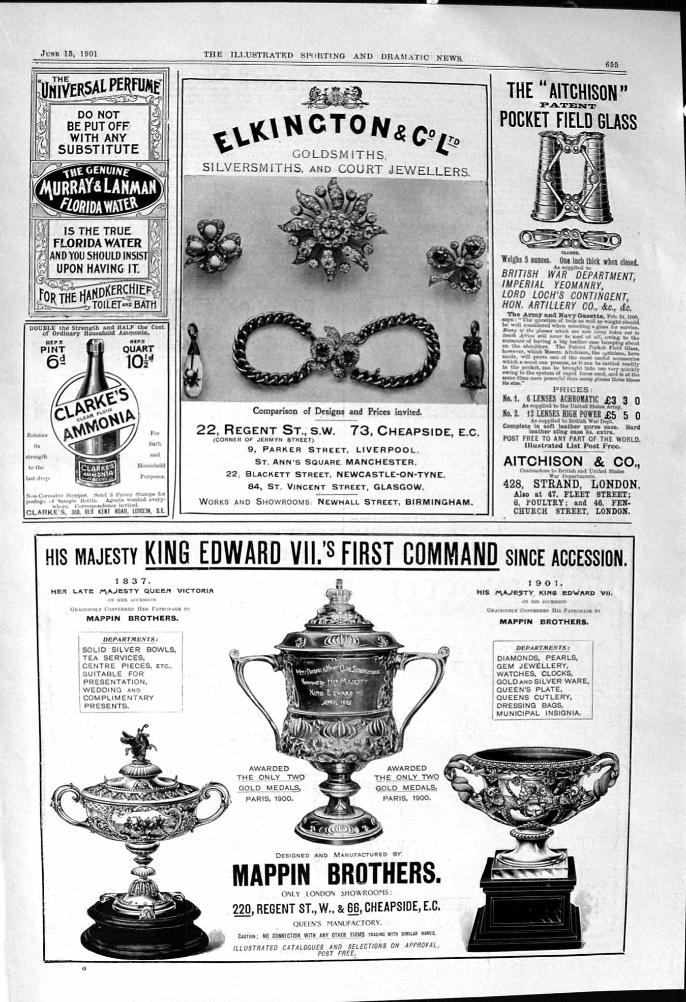 Old 1901 Elkington Jewellers Mappin Aitchison Benson Hamptons Varsity Victorian