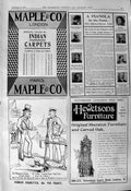 Old Print 1901 Maple Indian Carpets Pianola Hewetsons Pioneer Cigarettes 20th